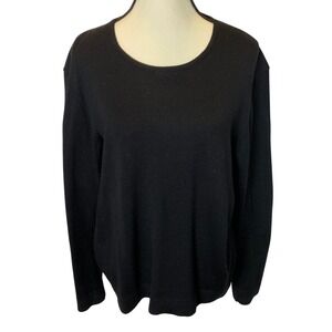 Saks Fifth Avenue The Works Women's XL 100% Extrafine Merino Wool Sweater Crew‎